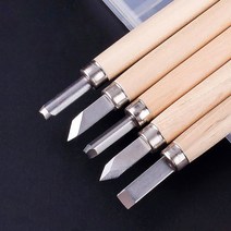 우드카빙 세트 조각도 나무 조각칼 목공예 도장파기, 6P