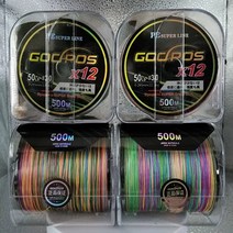 [2023년 갓포스 일본내수용] 12합사 500M PE 멀티컬러 최강 인장력!!, 500M [ 6.0호 ]