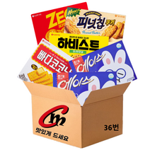 cm전용 박스 36번 대용량 비스켓 5종 모음 합6개 (에이스2개+빠다코코낫1개+제크1개+하비스트1개+피넛칩1개), 1세트
