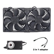 컴퓨터 12cm 120mm 고속 대형 공기 110V 220V BTC LTC 광업 기계 워크 스테이션 캐비닛 그래픽 카드 랙 쿨러 냉각 팬, [03] UK, [08] 2fan with controller