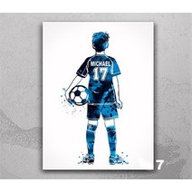 천애명월도 바다민장대 낚시대 축구 선수 용 수채화 프린팅 남자 선물 방 장식, 34.A3 30x42cm No Fram - 7