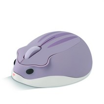 무선 무소음 게이밍 버티컬 마우스 귀여운 만화 3D 햄스터 콤보 1600 인치 당 점 2.4GHz USB Mause 인체 공학적 매트 음소거 PC 노트북 새해 선물, Purple Hamster Mouse