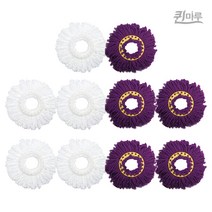 퀸마루 페달청소기 전용걸레 극세사 걸레5장, 백색걸레 5장 페달용