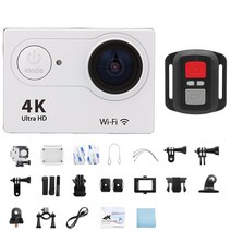 수중카메라 울트라 HD 4K 액션 카메라 30fps/170D 수중 헬멧 방수 2.0 인치 화면 와이파이 원격 제어 스포츠 이동 비디오 프로, [01] No Card, [02] Black-Telecontrol