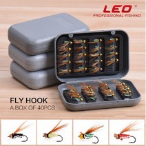 [가격 준수] 플라이 훅 케이스 40종 세트 플라이훅 민물낚시 송어 산천어, 플라이훅 40종세트