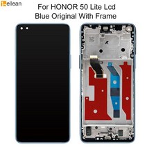 화웨이 아너 50 라이트 LCD 터치 디지타이저 어셈블리 NTN-L22 디스플레이 화면 6.67 인치, 03 ORI Blue With Frame, 한개옵션1