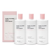 블랑루스 퓨어 카밍 데일리 SPF50+ 선크림 - 무기자차 PA++++ 저자극 블루라이트차단 톤업 주름개선 임상완료, 3개, 50ml