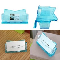 ◆JOOMA★ 1단 파랑 명함 아이홀더 명함거치대 투명명함꽂이 명함꽂이