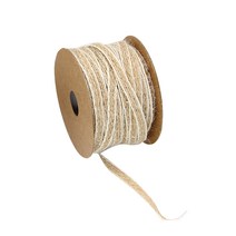 10 m/롤 삼베 로프 선물 포장 리본 소박한 웨딩 파티 장식 DIY 삼베 스트립, type1