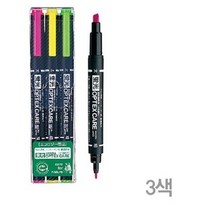 제브라 옵텍스 케어 형광폔, 3색, 2세트 $
