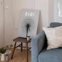 발루아 LED 시계용 액자 + 24cm 벽시계 패브릭액자 캔버스액자, 11.민들레+ 24cm LED 벽시계