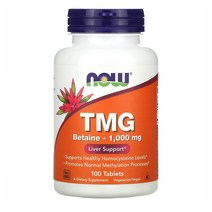 NOW Foods TMG 1000mg 베타인 100정 1개, 2개
