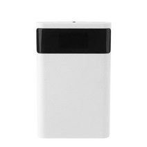 휴대용 QC3.0 듀얼 USB Type-C PD 4X 18650 배터리 DIY 파워 뱅크 박스 케이스 빠른 충전 5V 9V 12V 내구성 경량, 하얀색