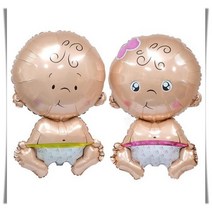 브라이덜 아기 돌잔치 모양 호일풍선 샤워 파티 용품, 노랑(남아)