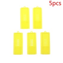 15pcs 양봉 운송 케이지 노란색 흰색 꿀벌 여왕 포스트 룸 케이지 킹 양봉자재 도구, 5pc