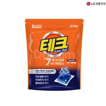 다봄 LG테크 슈퍼볼7 일곱배 고농축 찌든얼룩 쉰내제거, 30개입
