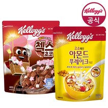 켈로그 아몬드 푸레이크 300g +오곡 첵스초코 마시멜로 400g, 없음