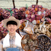 먹사부 통영 활 비단 홍 가리비 홍합 뿔소라 찜용 조개구이 세트 국산 왕 1kg 2kg 3키로 5킬로, A. (단품) 제철가리비(2kg)