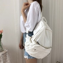 에브리테일 무지 코튼 워싱 실용성 백팩 3color