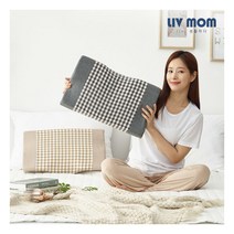 [리브맘] 3D 메모리폼 경추베개, 선택:04.체크베이지