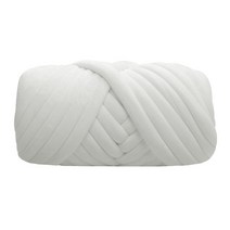 우먼스9999 패브릭 벨벳 자이언트얀 뜨개실 1KG DIY 핑거니팅 핸드 손뜨개 가방 방석, 크림 (벨벳)