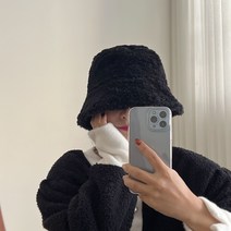 에이치스 국산 실물보장 뽀실뽀실 왕따뜻 코지 인조양털벙거지 겨울버킷햇