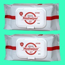 메디와이퍼 살균 손소독 세정티슈 물티슈, 2개, 80매