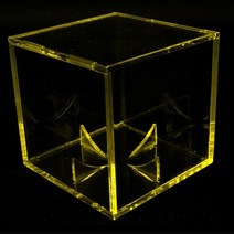 야구공 전시용 케이스 강화 PVC 큐브 케이스 옐로우, 본상품선택