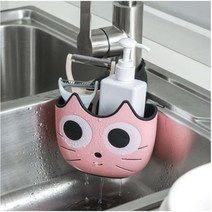 수세미홀더 싱크대수세미걸이 수세미거치대 수세미받침대 싱크대수납 수세미정리 수세미걸이 수세미통 왕눈, 1개, 그린, 1개입