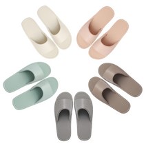 깔끔한 심플 실내화 사무실 슬리퍼 실내 가죽, 그레이, L, 1개