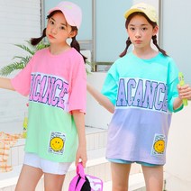 더루비 바캉스삼색 롱반팔 티셔츠