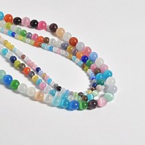 2-4-047 원석 캣츠아이 라운드멀티 (한 줄)