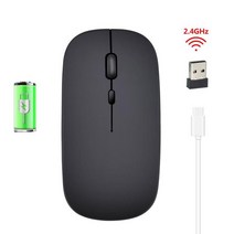 펜마우스 전자펜마우스 무선 펜마우스 블루투스 마우스 RYRA 2.4G 무선 마우스 클래식 USB 충전식 울트라, 01 black, 한개옵션1