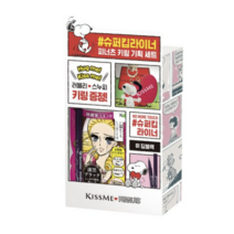 키스미 히로인메이크 스무스 리퀴드 아이라이너 슈퍼 킵 0.4ml + 스누피 키링, 01 딥블랙, 1세트