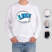 팝아트 아토가토 라이크 유행어 맨투맨 like 후드티 아동 남자 디지털프린팅 여자 가족티