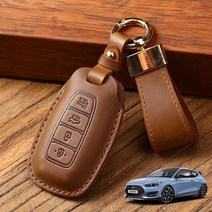 MF 뉴 벨로스터N 브루주아 스마트키케이스 가죽 키홀더, 명조체(한글), 다크블랙 TH-05