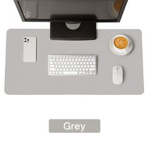 대형 사무실 책상 보호대 매트 PU 가죽 방수 마우스 패드 데스크탑 키보드 데스크 게임용 PC 액세서리, Grey_CHINA | 25X21cm