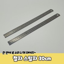 30센치 스틸자 양면 인치 센치 철자