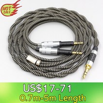 오디오 케이블 2 코어 2.8mm Litz OFC 이어폰 실드 꼰 슬리브 케이블 오디오 테크니카 ATH-R70X 헤드폰 헤드셋, 03 2m, 02 2.5mm 4 pole