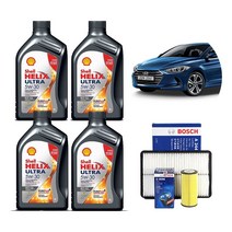 [한국 쉘정품] 아반떼AD 쉘 힐릭스 울트라 합성엔진오일 패키지 세트 1.6가솔린/LPI, 1개