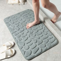 무타공마켓 빨아쓰는 푹신한 욕실발매트 주방 현관 논슬립, 스톤그레이