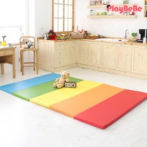 플레이베베 층간소음방지매트 놀이방 폴더매트 티니 5단 (120x200), 파스텔