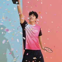 요넥스 221TS029M 배드민턴 남성 반팔 티셔츠 핑크