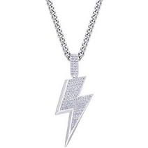 krkc co 번개 목걸이 번개 목걸이 지르코니아 이나즈마 펜던트 탑 체인 2종