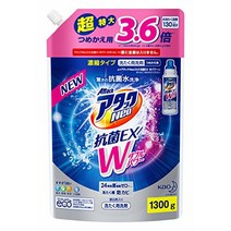 어택 Neo 항균 EX W파워 세탁 세제 농축 액체 리필용 1300g アタックNeo 抗菌EX Wパワー 洗濯洗剤 濃縮液体 詰替用 1300g