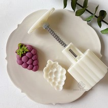 베이킹틀 30g/50g 포도 Mooncake 금형 녹두 케이크 중순 가을 축제 과일 모양 과자 배럴 베이킹 도구 ABS, 02 50g