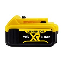 디월트 호환 배터리 Dewalt 전동 공구용 20V 6000mAh 리튬 이온 배터리 교체형 DCB205, 03 DW20V6AX1