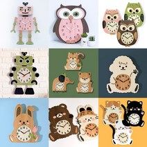 나룸 WMC-ALL 동물 캐릭터 디자인 무소음 벽시계 14종, WMC-080 무