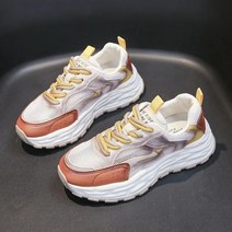 REZENZI두꺼운 밑창 여성 여름 망면 통기 운동화 2022 신형 망화 여성 캐주얼 흰 신발