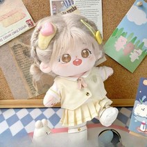 햄과니 무속성 솜인형 솜인형옷 아이돌 솜깅이 20cm 인형 슈슈, 20cm유뼈-머리핀, 슈슈+엘리트교복